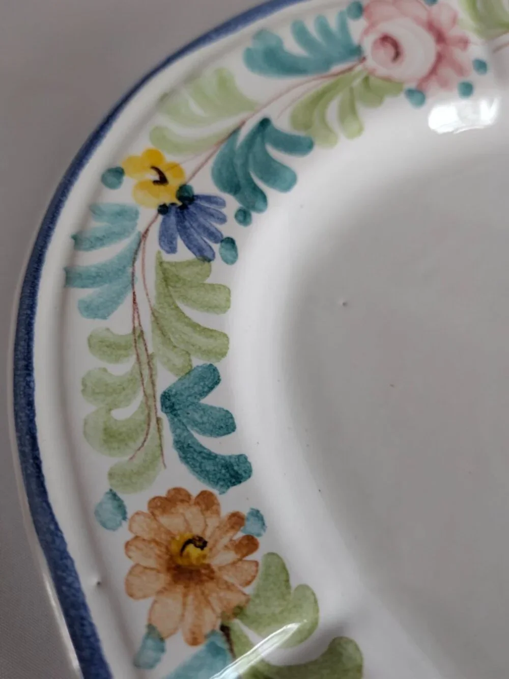 WILLIAMS SONOMA Mari Floral hand-painted Serving Platter Made in Italy